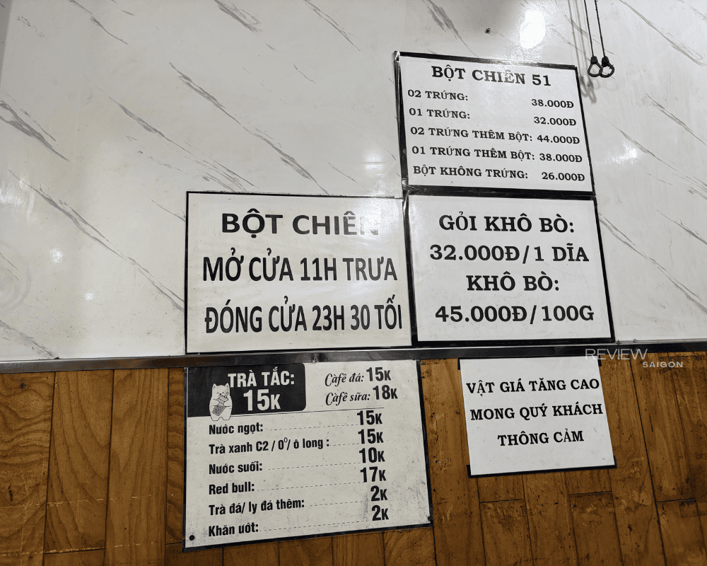 Bột chiên 51 Nguyễn Văn Lạc, Bình Thạnh – ăn ổn, có gỏi khô bò