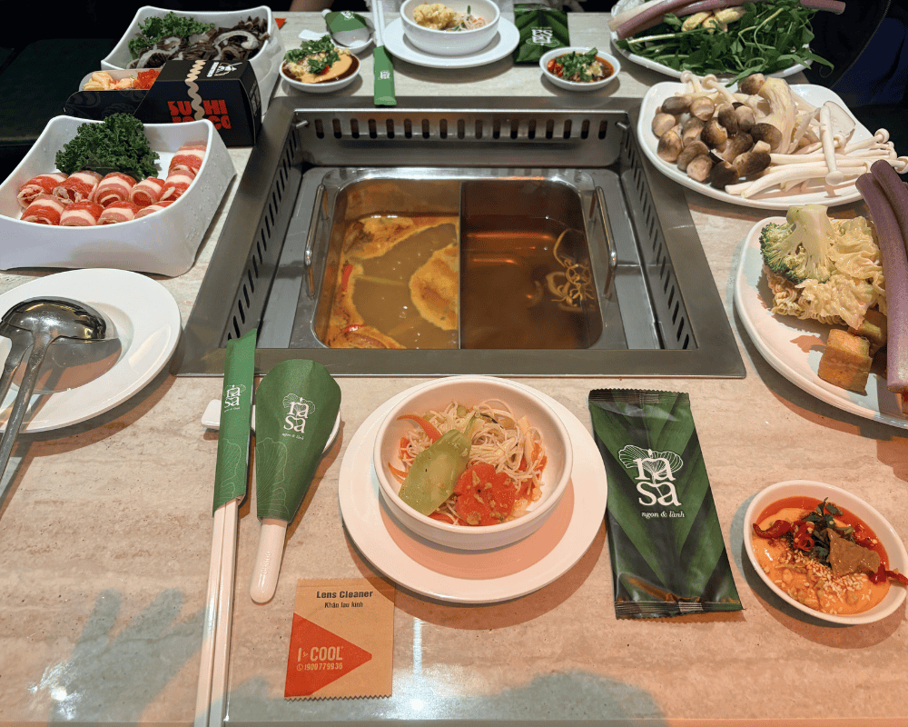 RASA – Buffet Lẩu Rau Nấm giá mềm, ăn healthy giữa Sài Gòn