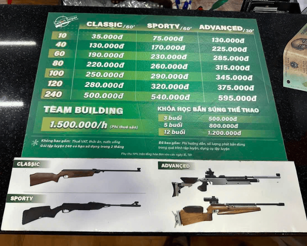 Saigon Sniper – CLB bắn súng thể thao