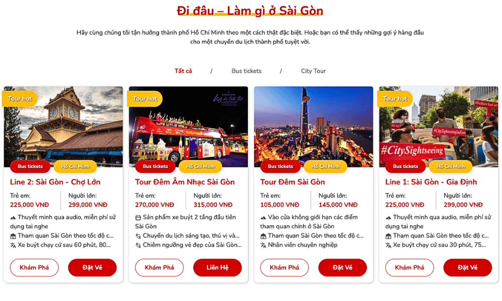 Xe bus 2 tầng Sài Gòn – Trải nghiệm tour ngắm thành phố từ trên cao