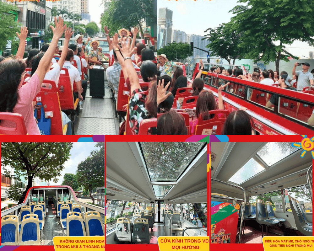 Xe bus 2 tầng Sài Gòn – Trải nghiệm tour ngắm thành phố từ trên cao
