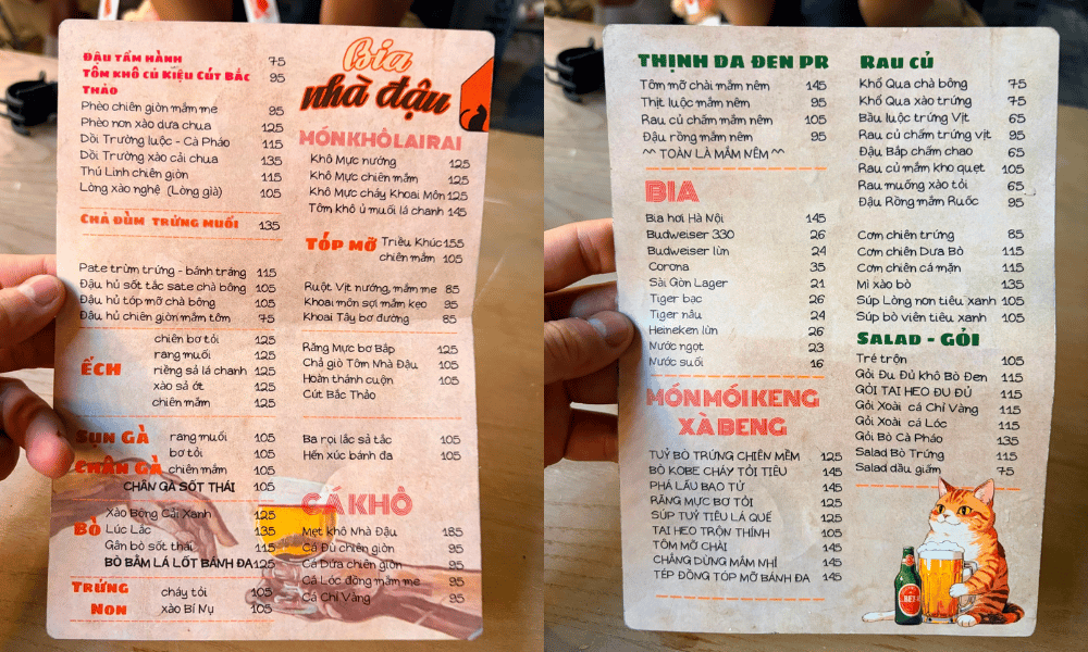Bia Nhà Đậu Vibe bia hơi Sài Gòn khá chill cho cuối tuần