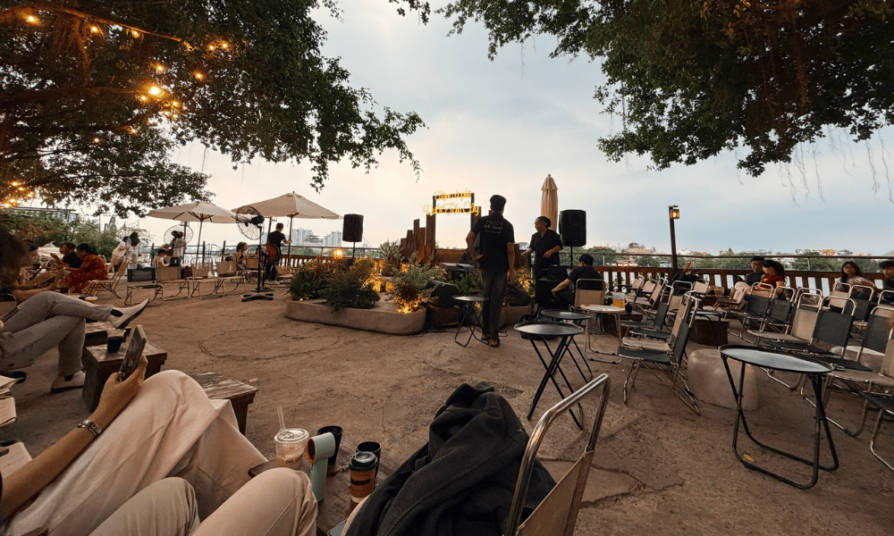 Tiệm Cà Phê Dưới Tán Cây Bình Quới Quán cafe view sông có acoustic tối khá chill